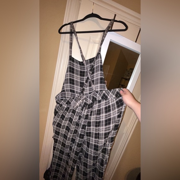 Tie Strap Overalls with Pockets - Picture 2 of 3